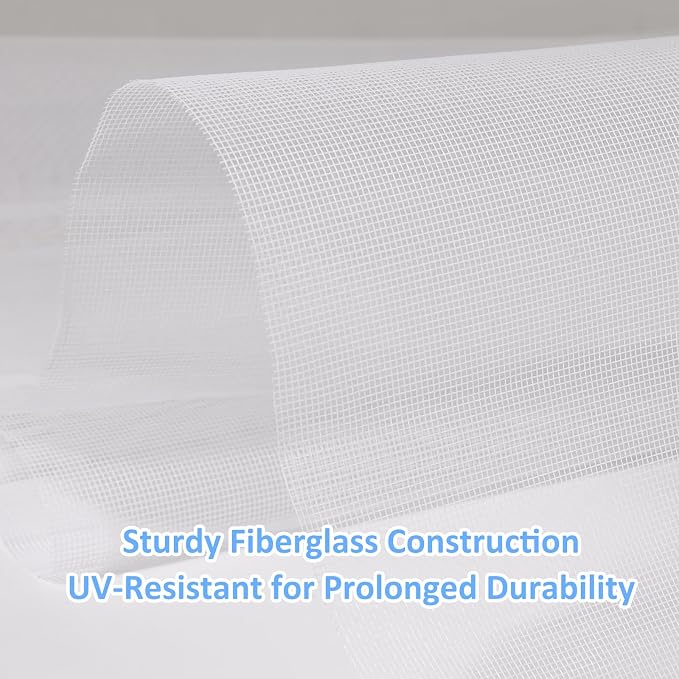 Window Screen Mesh, Fiberglass Window Screen, Screen Door Mesh, Windows Screens and Screen Door Replacement, Patio Screen Mesh (White, 36inches x100feet)