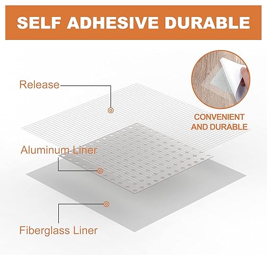 Boncart Self-Adhesive Drywall Repair Patch Kit, 2, 4, 6, 8 Inch | Multiple Sizes Self Adhesive Repair Patch For Quick Repair Of Large Holes. Mesh Patch Included