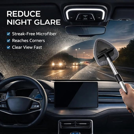 15PCS Interior Cleaning Kit Graded Boar Brush 160g Gel Swivel Glass Tool | Scratch-free vent duster microfiber pads waterproof bag, car & home dual use, practical holiday gift for car lovers