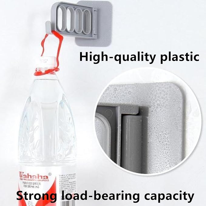 Wall Mount Coat Hanger Holder, 4 Hole Folding Clothes Hanger Clothes Drying Organizer Rack Garment Hooks Rotatable Adhesive Clothes Drying Rack No Drilling for Laundry Room Bedroom, White