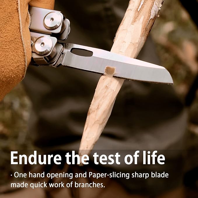 NexTool Flagship Pro Multitool Pliers with Full-size Scissors (Silver) | 16-in-1 Multi-tool, Safety Locking, Replaceable YG8 wire cutters, Tool for Camping, Survival, Fishing, Repair, Gifts for Men