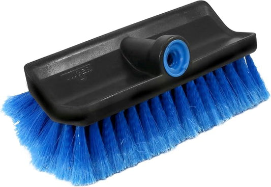 Unger Professional Lock-On Hydropower,Bi-Level Soft Wash Brush, Compatible with Waterflow Poles, Outdoor Cleaning Supplies, Great for Patios, Siding, Windows, Cars, and Boats, 10 inches (Pack of 12)