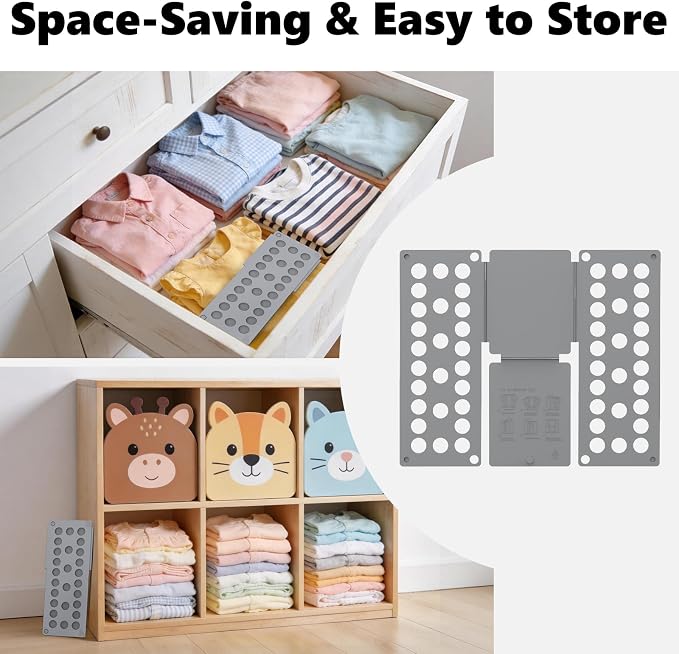 Kids Shirt Folding Board Perfect Size 15.75"x18.9" for Children | Space-Saving Design, Durable Material, Easy Storage Organizer