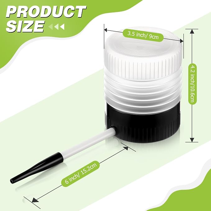 1 Pack Diatomaceous Earth Powder Duster with 6 Inch Fine Nozzle | Refillable Handheld Dust Applicator, Lightweight Powder Sprayer for Precise Application in Cracks Corners Baseboards (Black)