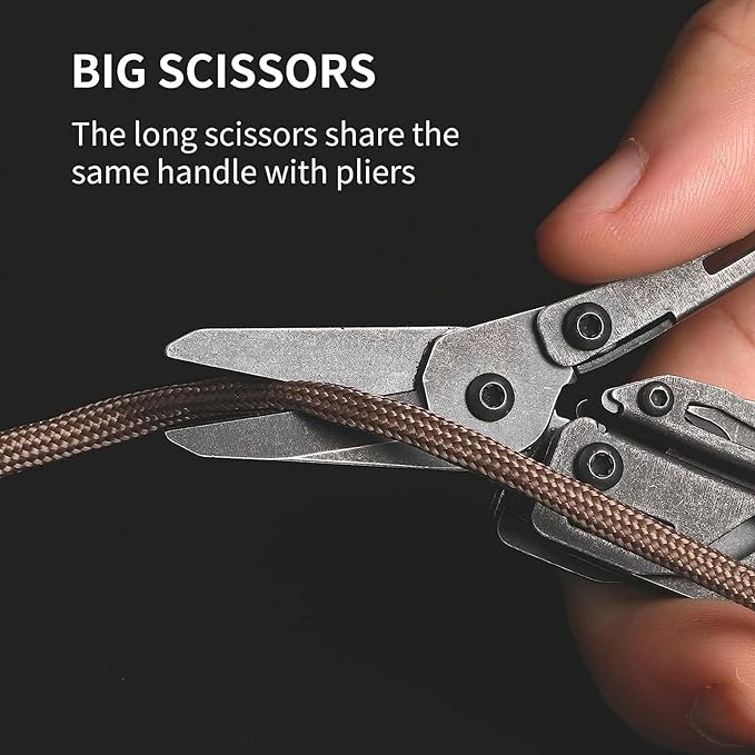 NexTool Mini Flagship EDC Keychain Multitool, Mini Pocket Knife (Dark) | 10-in-1 Multi Tool, 30Cr13 Full Size Scissors, EDC Fifth-Pocket Tool, Cool Gadgets for Men, Gifts for Men on Christimas