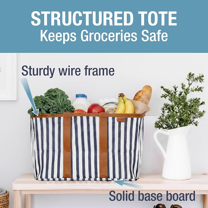 CleverMade LUXE Collapsible Tote Bag, 30L