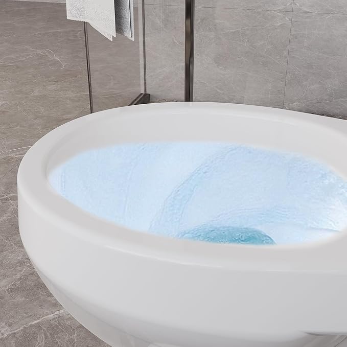 Two-Piece Toilets for Bathrooms, Extra Tall Toilet with 21" Height, Round with Soft Close Seat, Power Flush 1.28 GPF