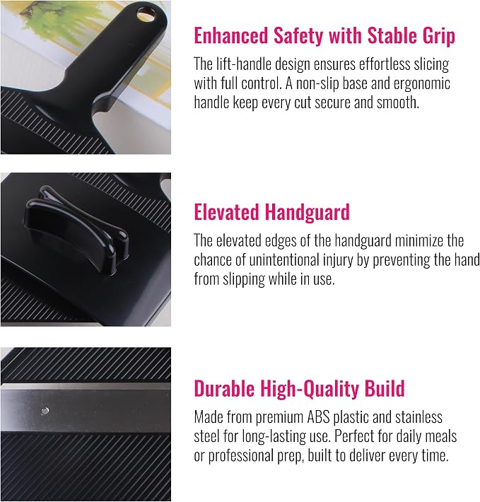Cabbage Slicer Smart Ultra-Thin Julienne - 0.04 inch Professional Thin Sauerkraut Coleslaw Cutter Japanese Stainless Steel Blade Food Fruit Slicing Shredder