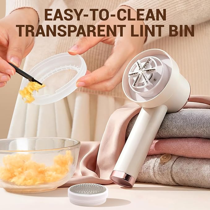 Fabric Shaver, 3 in 1 Lint Remover with Hair Remover Brush & Lint Rollers, Digital Led Display, 3 Speeds with Replaceable Blades, Remove Pilling for Clothes, Furniture, Sweater, Couch, Blanket, Pet