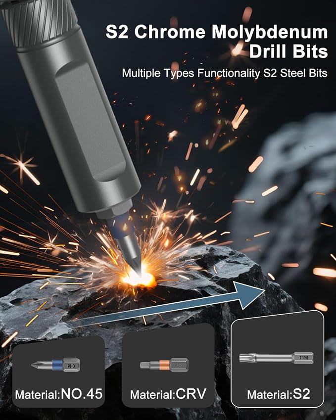 Upgraded 42 in 1 Magnetic Screwdriver Set, Ankilo DIY Ratchet Screwdriver Set, Multi Bit Magnetic Drive with 40 PCS Portable Repair Tool Kit for Valentine's Day Gifts Home, Bike, Repairs (Grey)
