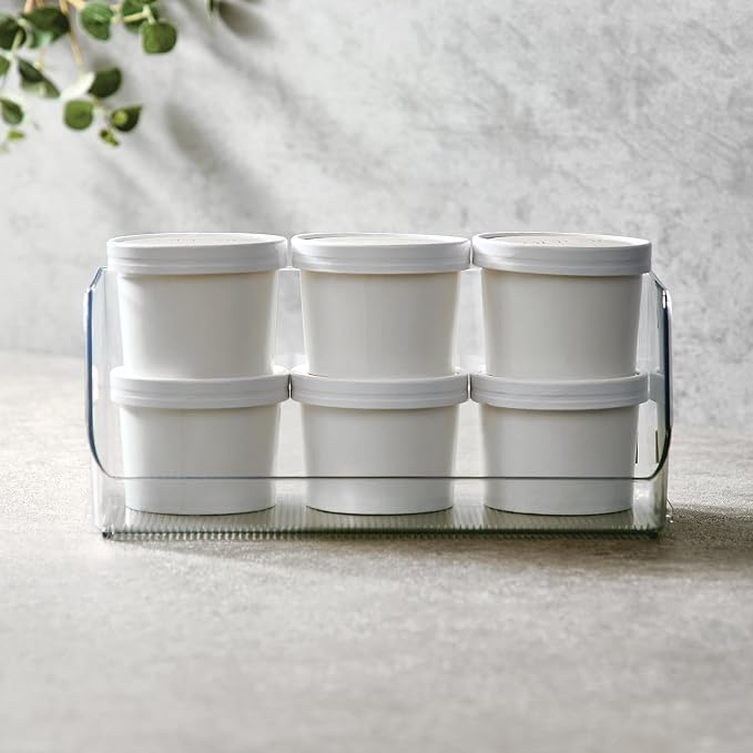 iDesign Stackable Open-Front Storage Bins, Set of 6, Clear | Kitchen and Pantry Organization