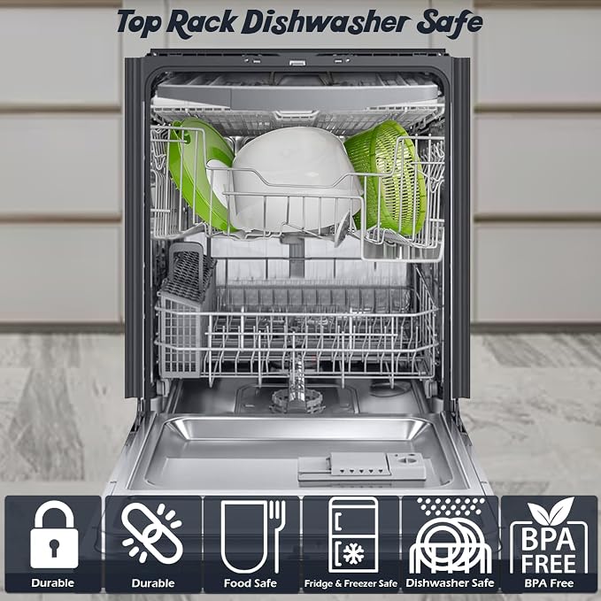 Home-X Salad Spinner with Pouring Spout – Lettuce Spinner and Vegetable Washer with Removable Strainer Basket – BPA-Free Salad Strainer for Drying Fresh Greens, Spinach, and Veggies