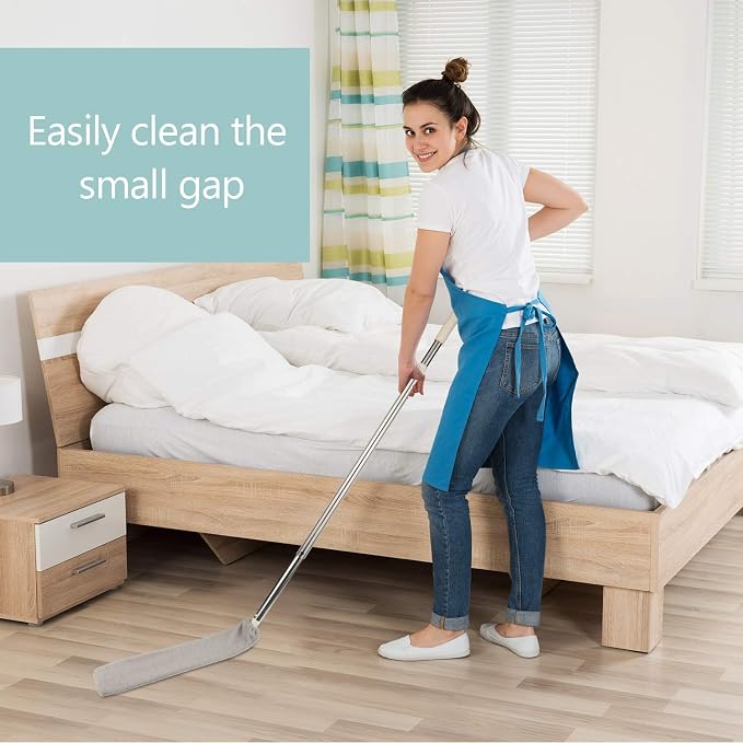 Boao 6 Pack Gap Dust Cleaner Refills, Microfiber Replacement Cloth Covers for Under Furniture Duster, Washable & Reusable Dusting Sleeves