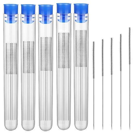 3D Printer Nozzle Cleaner Stainless Steel Needles, 50 Pcs | 0.2mm-0.4mm Stainless Steel Multi Sizes Clog Removal Tool Kit for Printer Head Cleaning Kit