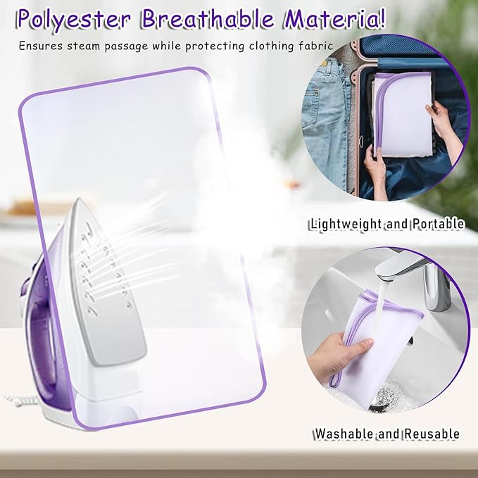 Molain 4 Pack Protective Ironing Pressing Pad, Cloth Scorch-Saving Ironing Protector Insulation Pad, Scorch Saving Pressing Cloth for Sewing and Ironing Fabric Protector Tool
