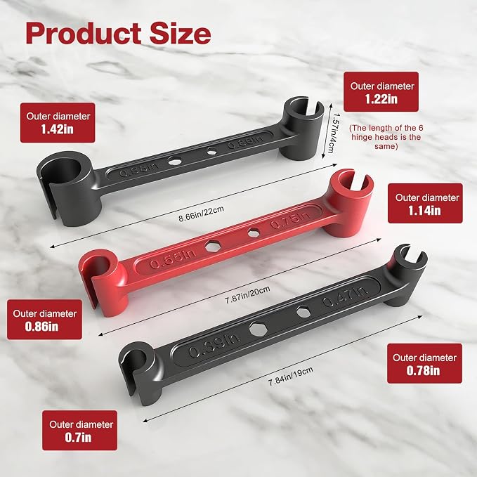 Vdsfand 3PCS Door Hinge Adjustment Tool Kit Door Gap Adjustment Tool for Precise Hinge Gap Adjustment Upgraded Door Hinge Tool for Installation and Repair of Residential and Commercial