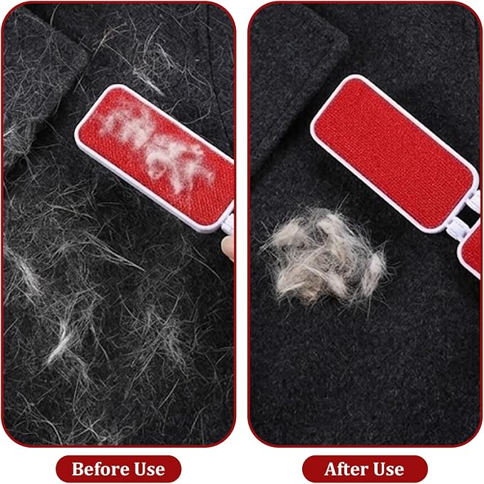 2 PCS Travel Lint Brush for Clothes, Foldable Lint Brush, Reusable Mini Lint-Brushes for Furniture, Pet Hair, Fabric Fluff