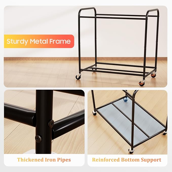 Laundry Sorter 4 Sections 48 Gal, Rolling Laundry Basket with Wheels ＆ Lid | Laundry Hamper, 4 Separated Removable Bags, Lockable Wheels, Dirty Clothes Hamper for Laundry Room Organizer, Blue