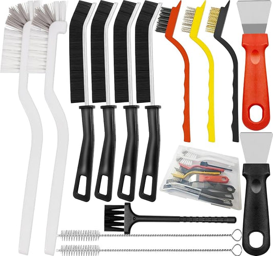 15PCS Cleaning Brush Cleaning Supplies, Hard Bristle Crevice Cleaning Brush Grout Brush for Bathroom, Kitchen, Window Sill, Tile Corners & Household Deep Cleaning