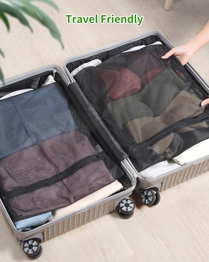 OTraki 2 Pack Mesh Laundry Bags 16X20 inch Durable Laundry Garment Bag | Mesh Large Lingerie Wash Bags Zippered Garment Washing Net for Underwear Hosiery Blouse Sweater Dress