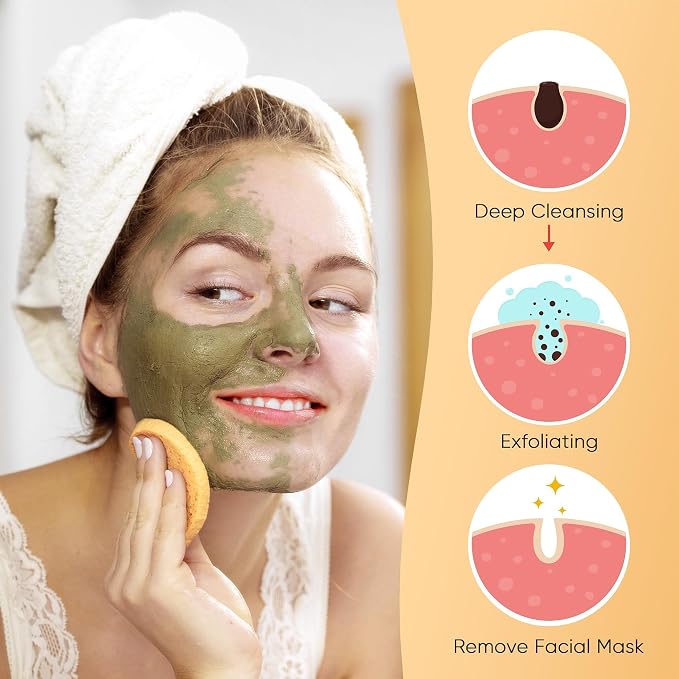 GAINWELL 2026 Graduation Gift for Her, 50-Count Compressed Facial Sponges, 100% Natural Cellulose Cosmetic Spa Sponge for Facial Cleansing, Exfoliating Mask Makeup Removal