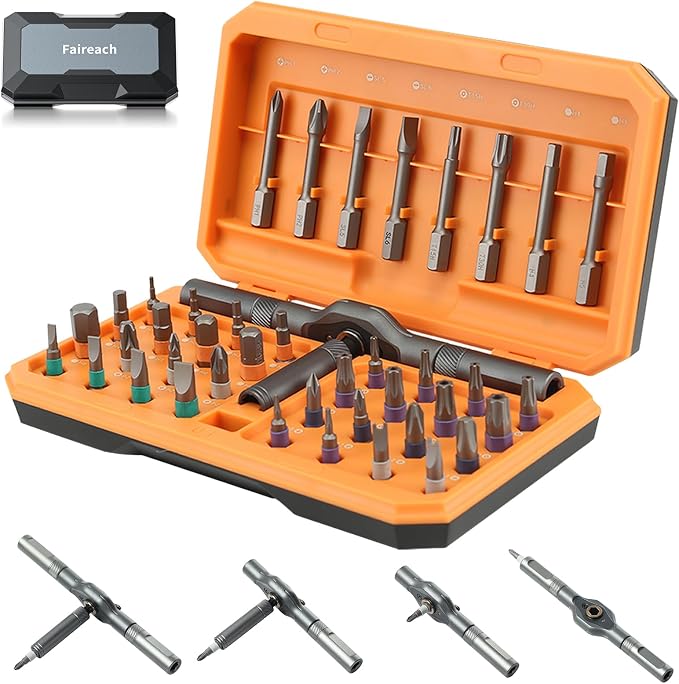 42 in 1 Multitool Set, Repair Tool Kit, Detachable Allen Wrench Ratchet Set | Compact, Wrist Friendly, 80% Energy Saving, for Tight Spaces, Bicycle Maintenance, Home Improvements, General Household Fixes