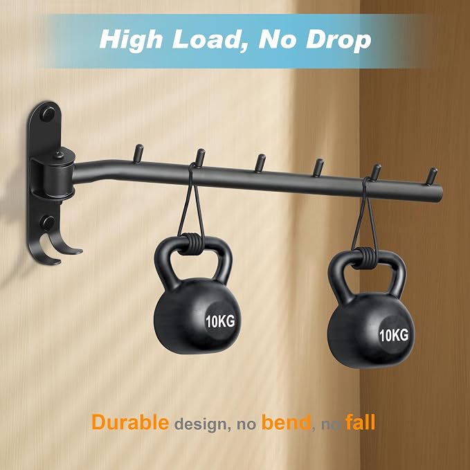 Alise Wall Mounted Drying Rack with Hook,Swivel Clothes Hanger,Black,1 Pcs | Space Saving Wall Rack for Clothes,Heavty Duty Stainless Steel Clothes Wall Drying Rack for Laundry Closet Bedroom/Bathroom