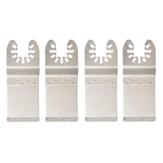 Ettonsun 4 Pcs Diamond Oscillating Tool Blade, Flush Cutting Oscillating Multitool Saw Blades for Grout Removal, Cleaning Mortar
