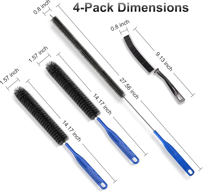 Drain Brush, Refrigerator Coil Cleaning Brush, Appliance & Sink Drain Brush
