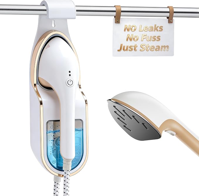 3-in-1 Steamer for Clothes, 1500W Leak-Proof, 330ml | 1500W, 30s Fast Heat-Up, Includes Heat-Resistant Glove & Brush, For Home & Closet Use, 120V