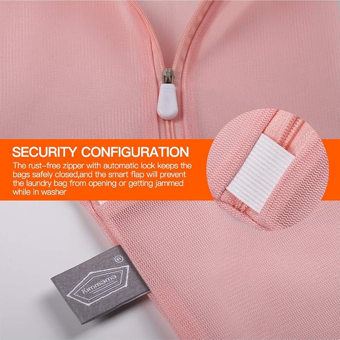Lingerie Bag for Washing Delicates, Pink Laundry Bag for Delicates | Mesh Washing Bags for Wash Intemates, Underwear, Bra, Delicates, Tumble Dryer Safe, Privacy, For Women, Lady, Gril