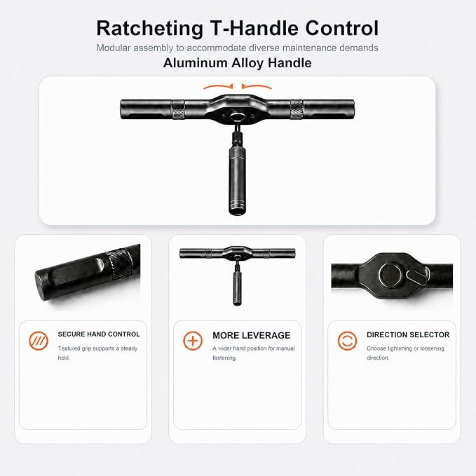 42-in-1 Magnetic Ratchet Screwdriver Set with Detachable T-Handle | S2 Steel Multi Bits, DIY Ratchet Screwdriver Tool Kit with Compact Case for Electronics, Appliances, Furniture, Home Repair
