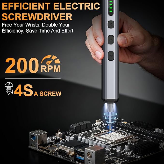Mini Electric Screwdriver, 3.7V Precision Screwdriver Set Cordless Screwdriver Rechargeable 72 In 1 Magnetic Bit Repair Tech Tool Kit for Electronics Computer Phone Laptop Camera RC Car Watch Glasses