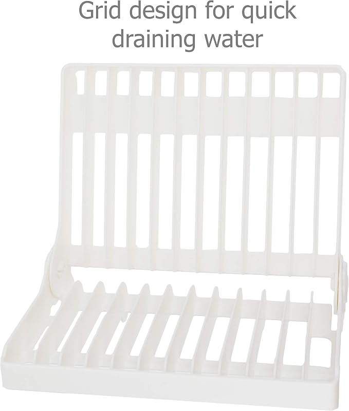 EIKS Foldable Drying Rack for Vegetable Fruit and Tableware, Kitchen Sink Organizer