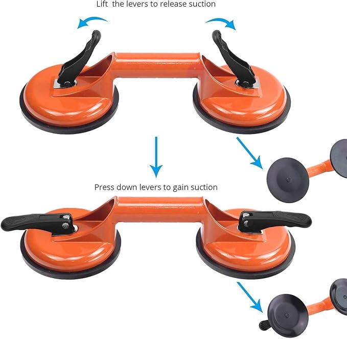 Floor Gap Fixer Tool for Laminate Floor Gap Repair Include Suction Cup and Mallet (Can't use on scraped surface floor)-Orange Kit | Vinyl Floor Gap Repair Tool With Suction Cup Mallet Can't use on scraped surface floor, Smooth Surface Use