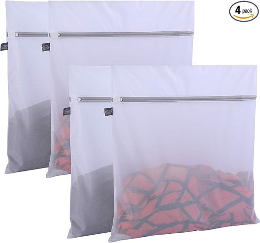 Laundry Bags Mesh Wash Bags, Large Lingerie Bags for Laundry, 4XXL | Fine Mesh, Laundey Bags for Sheet, Blanket, Curtain, Cushion Cover, Comforter, Tumble Dryer Safe, Extra Large