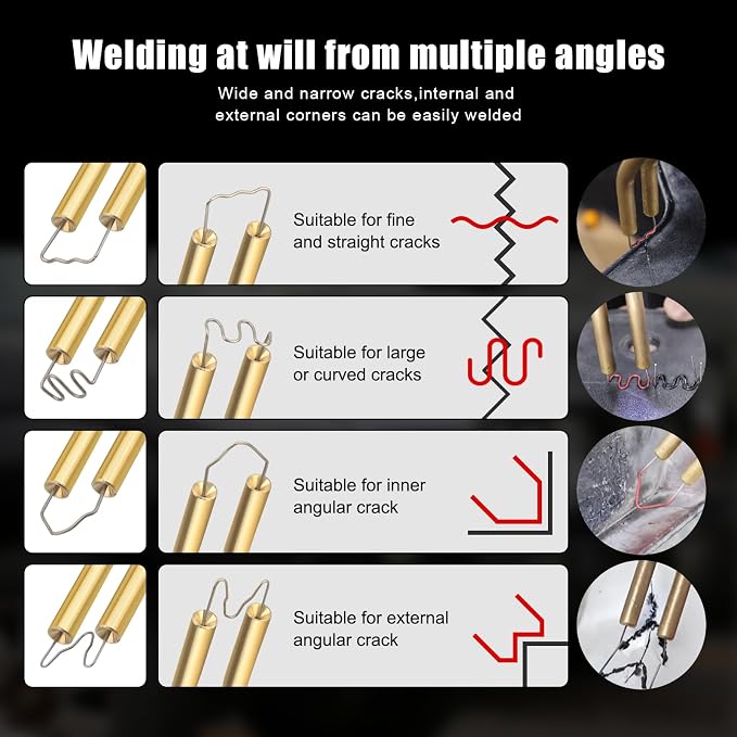 ATOLS Upgraded Plastic Welder, 1000PCS Staples, Pure Copper Transformer, Rapid Heating, Plastic Welding Kit, Hot Stapler Kit, Plastic Welder Gun Kit, Car Bumper Repair Kit, Plastic Repair Kit(Yellow)