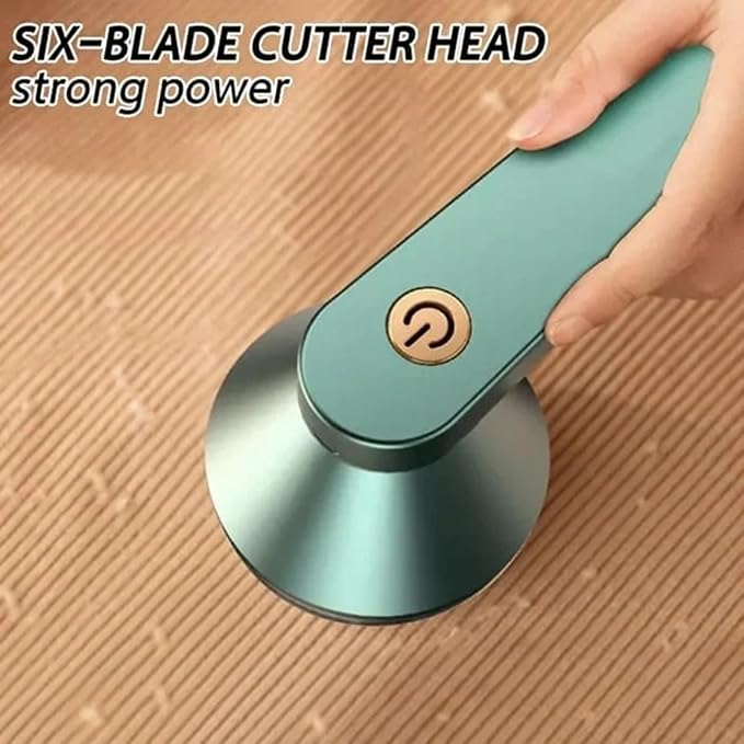 USB Rechargeable Fabric Shaver, Electric Lint Remover, Sweater Cordless Clothes Defuzzer, Portable Pills Trimmer for Clothes, Furniture (Green)