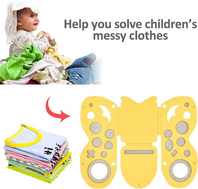 BoxLegend Shirt Folding Board with Original Deluxe Set Durable for Kids | Makes Laundry Fun for Kids, Dual Use, Butterfly-Shaped Design, Durable Plastic, Includes a Deluxe Ruler Set, Great Gift Idea