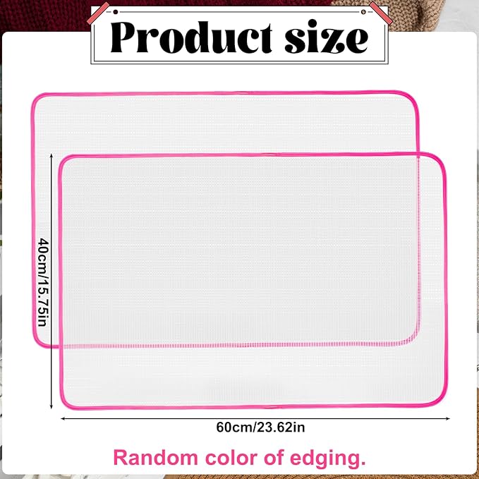 2 Pack Pressing Cloth for Ironing,15.7 × 23.6 Inch Mesh Cloth Ironing Pad Ironing Cloth to Protect Clothes, Scorch-Saving Insulation Press Cloth for Ironing (Pink)