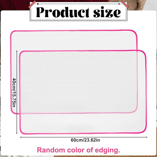 2 Pack Pressing Cloth for Ironing,15.7 × 23.6 Inch Mesh Cloth Ironing Pad Ironing Cloth to Protect Clothes, Scorch-Saving Insulation Press Cloth for Ironing (Pink)