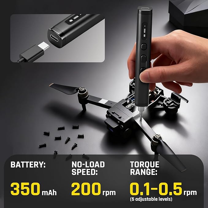 GRENPRO 78-in-1 Precision Cordless Electric Screwdriver, with LED Display | 5 Adjustable Torque Modes for Phone, Camera, PC, Drone & Electronics Repair