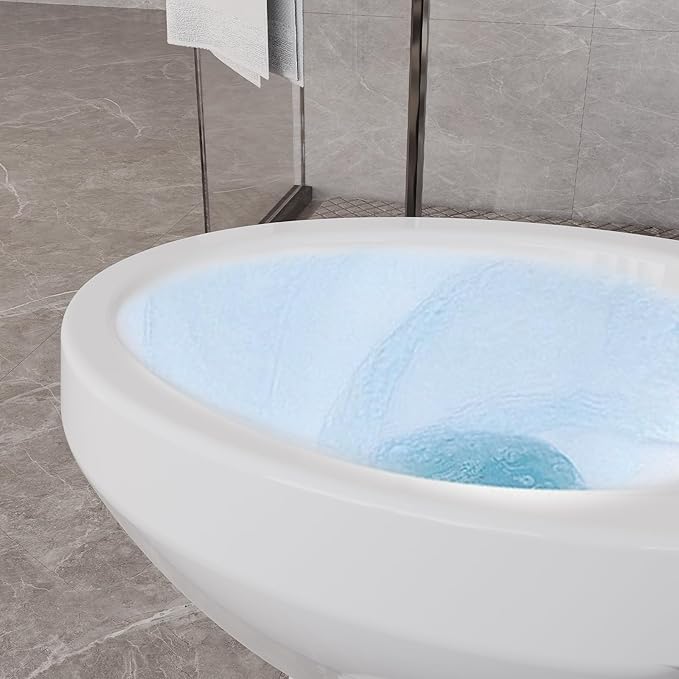 Two-Piece Toilet, 21" Comfort Height Elongated Bowl with 1.1/1.6 GPF Dual Flush, ADA Compliant, 12" Rough-In, Senior-Friendly Bathroom Solution in White