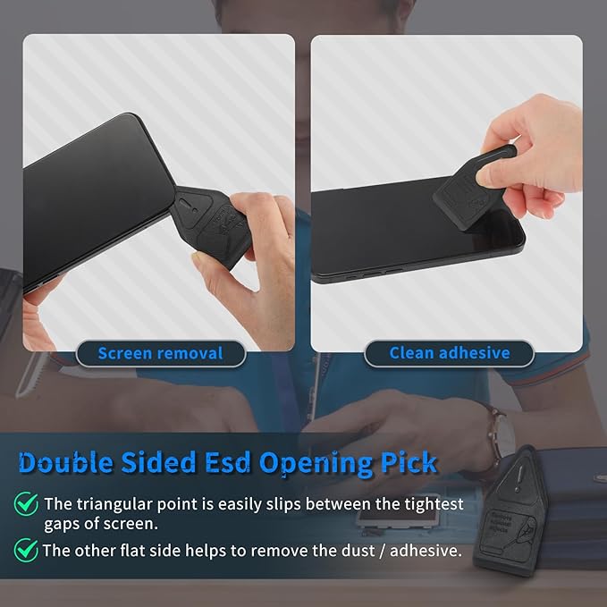 Electronics kit,Plastic Pry Tool,Metal Spudger,Opening Picks Pry Tools,ESD Tweezers,Suction Cup,20 PC Mini Pry Bar Set for iPhone/iPad,Laptop,Ps4,Switch,Xbox,Cell Phone,Mac,Tablet,Computer