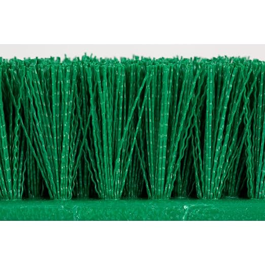 SPARTA Multi-Level Tile Scrub Brush 12" Wide Brush Head, Heavy-Duty Tile Cleaning Brush with End Bristles for Commercial Tiles, Tubs and Floor, Plastic, 12 Inches, Green