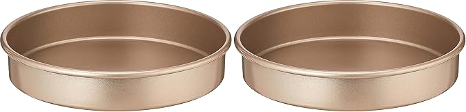 Cuisinart 9-Inch Chef's Classic Nonstick Bakeware Round Cake Pan, Champagne (Pack of 2)