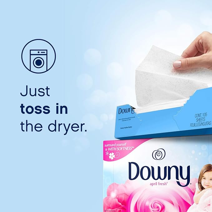 Downy Fabric Softener Dryer Sheets, April Fresh, 240 Count