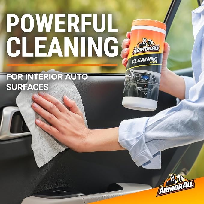 Armor All Car Cleaning Wipes, Wipes for Car Interior and Car-Exterior, 90-Wipes Each (Pack of 6)