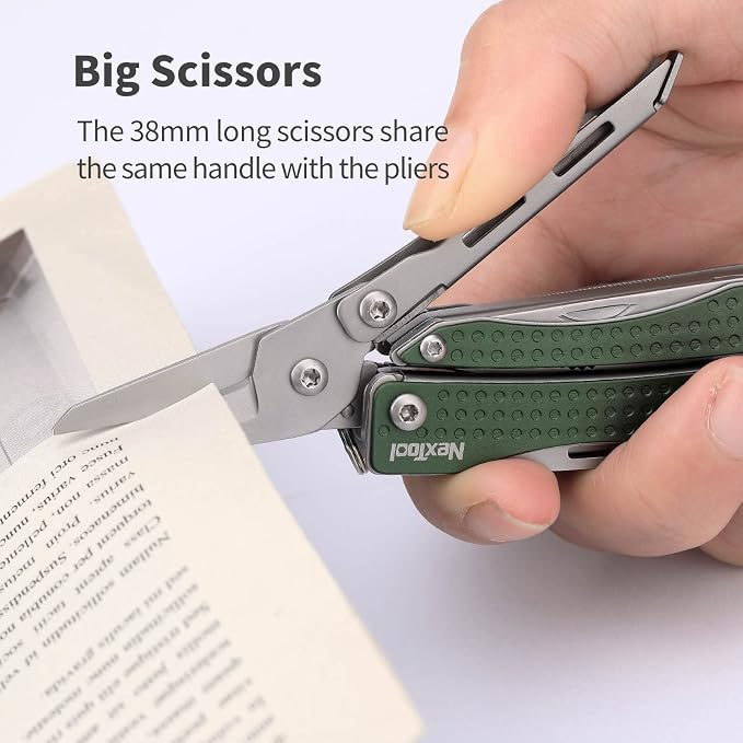 NexTool Mini Flagship EDC Keychain Multitool, Mini Pocket Knife (Green) | 10-in-1 Multi Tool, 30Cr13 Full Size Scissors, EDC Fifth-Pocket Tool, Cool Gadgets for Men, Gifts for Men on Christimas