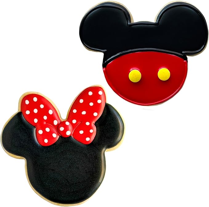 Mouse Head & Girl Mouse with Bow 2 Pc. Cookie Cutter Set, Made in the USA by Ann Clark